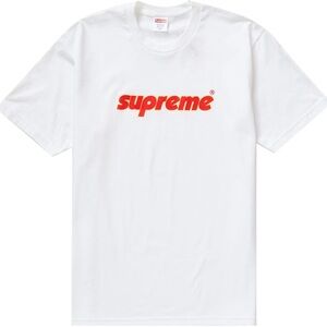 Supreme White Tee with Red Branding